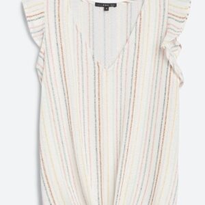Beacon Multicolor Striped V-Neck Blouse